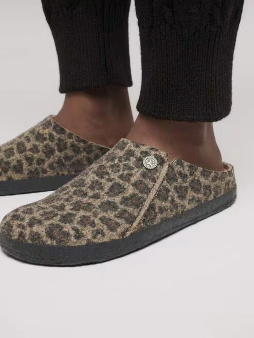Birkenstock Zermatt Wool Felt Leopard EU Size 41 - Picture 1 of 7